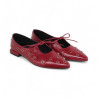 zapato con cordon tacon 3 con adornos metal y piso goma flexible