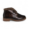 botin cordon piel charol grabado coco
