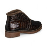 botin cordon piel charol grabado coco