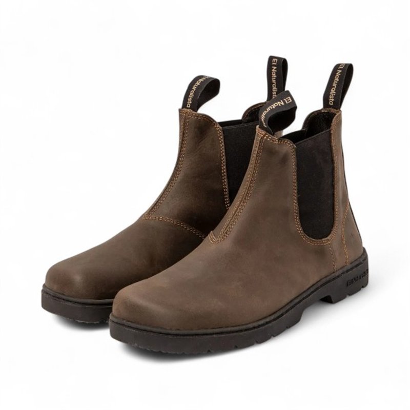 botin chelsea linea nomada kaki