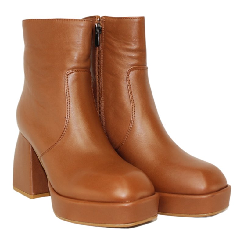 Botin de cremallera de plataforma