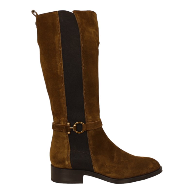 bota con aplique y elastico lateral linea coutoure fabricada en españa