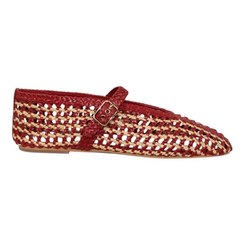 bailarina en trenzado bicolor con pulsera