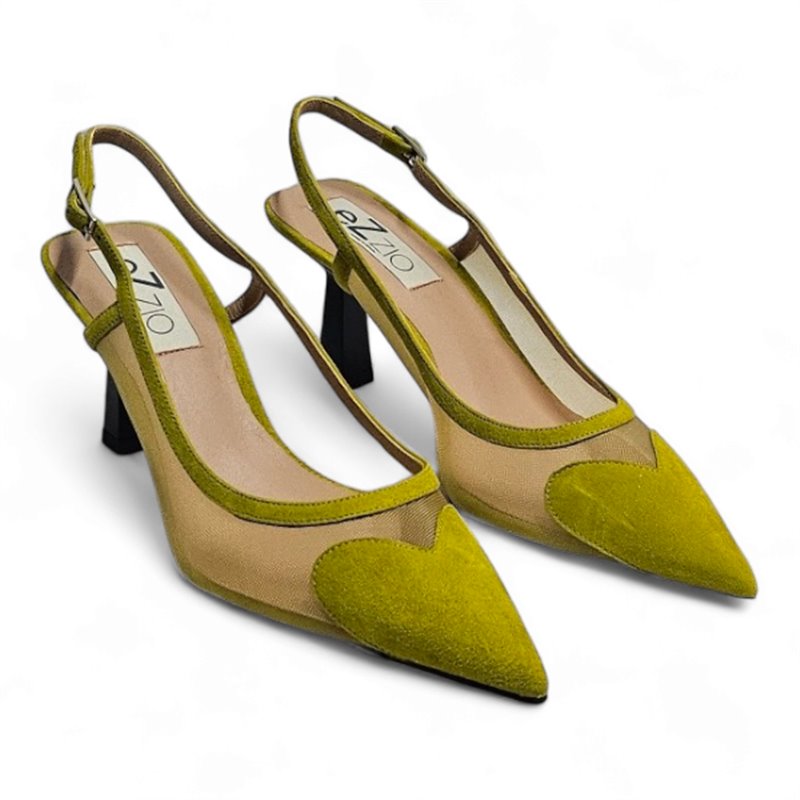 salon abierto en rejilla combinado piel ante tacon 7 cm fabricado en españa