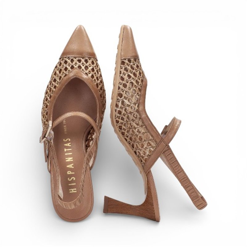Hispanitas destalonado rafia cuero