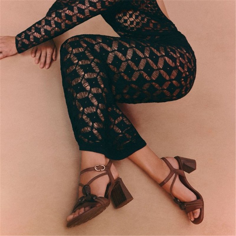 Hispanitas sandalia tacón orquidea