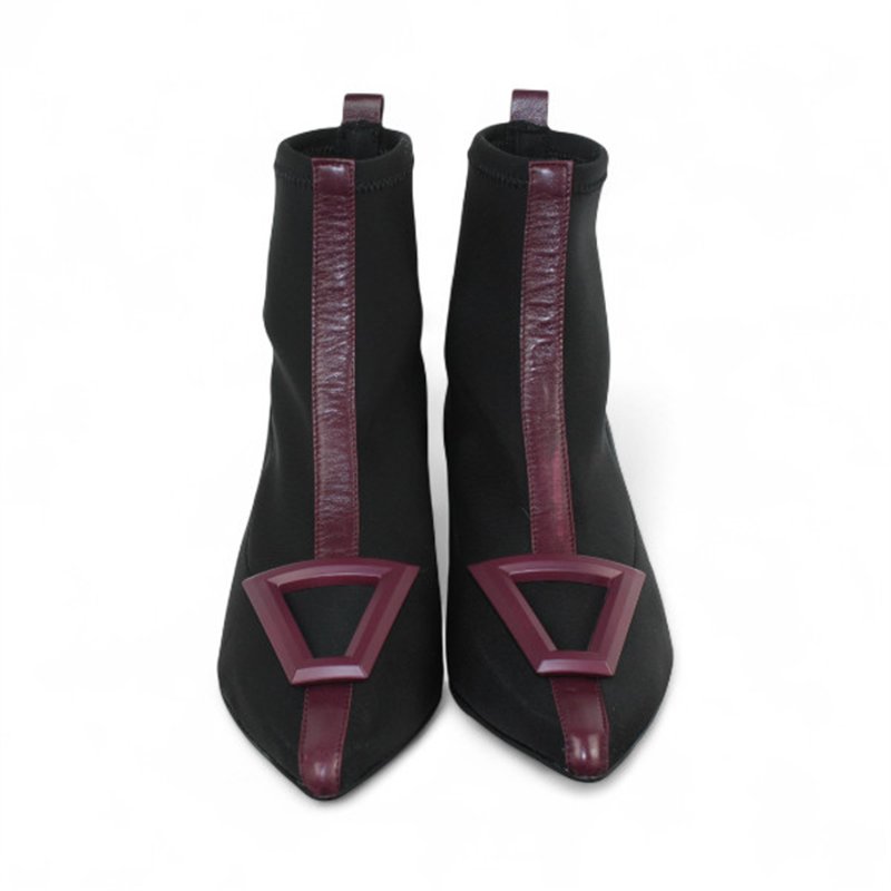 botin licra tacon 5 con aplique combinado