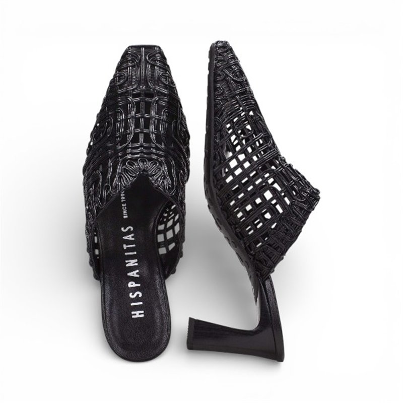 Hispanitas zueco rafia Amapola negro