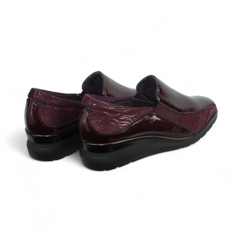 mocasin charol piso cuña goma