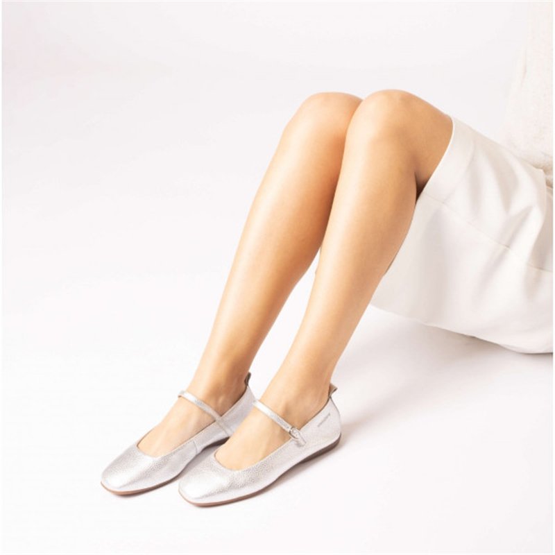 bailarina linea seul piel metalizada fabricada en españa