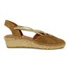 alpargata cuña yute con elasticos fabricada en españa