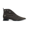 botin piel velour tacon 4 cm con ojetes metal