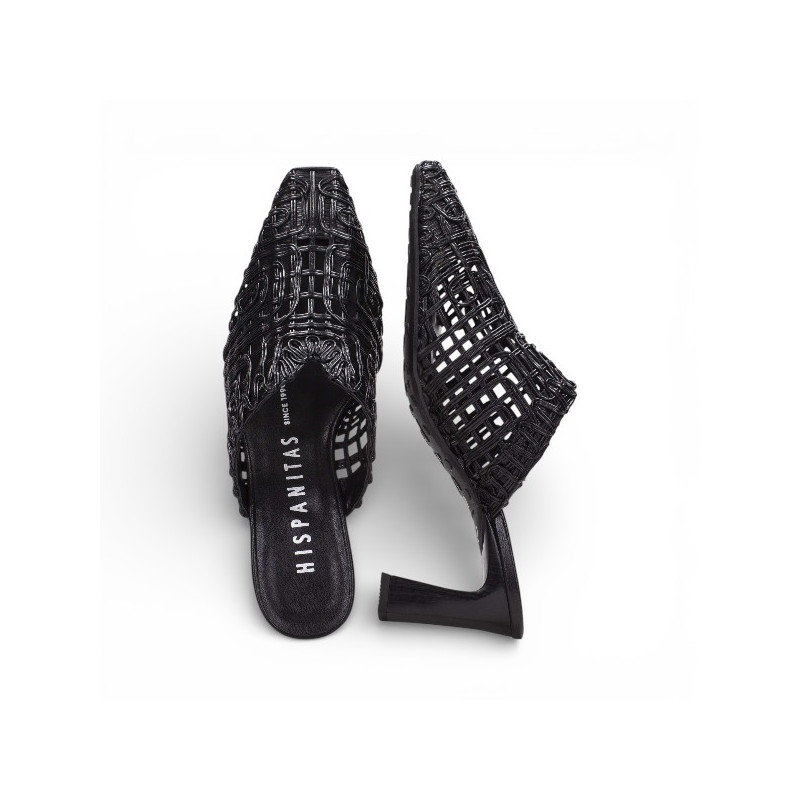 Hispanitas zueco rafia Amapola negro