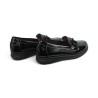 mocasin piso goma con aplique piel charol